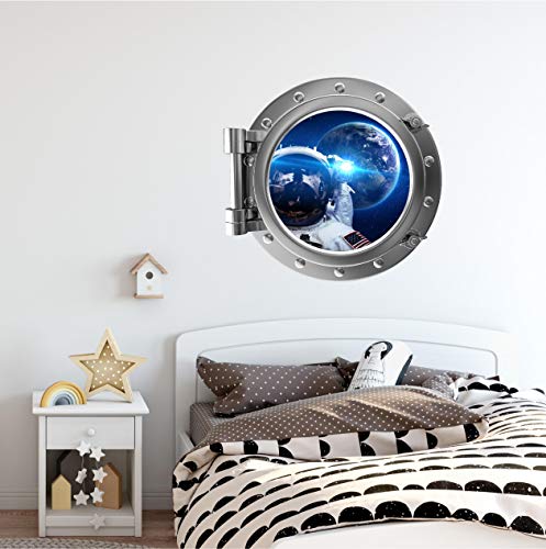 Vinilo Decorativo Ventana Nave Espacial 3D 18 Pulgadas miniatura 2