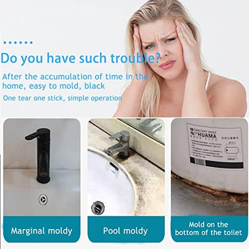 6M Ceramic Tile Gap Tape Strip Kitchen Mildewproof Tape Self-Adhesive Sealing Decorative Tape Waterproof Corner Side Edge Tape Strip for Cover Gaps Around Walls, Sink, Countertop, Toilest and More