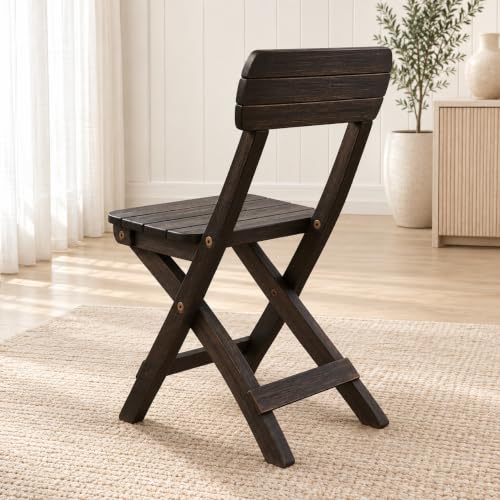 Image of Living Room, Kids Folding Chair Wood. It is Solid and Durable Product and can Be Used for Multiple Purposes (Brown)