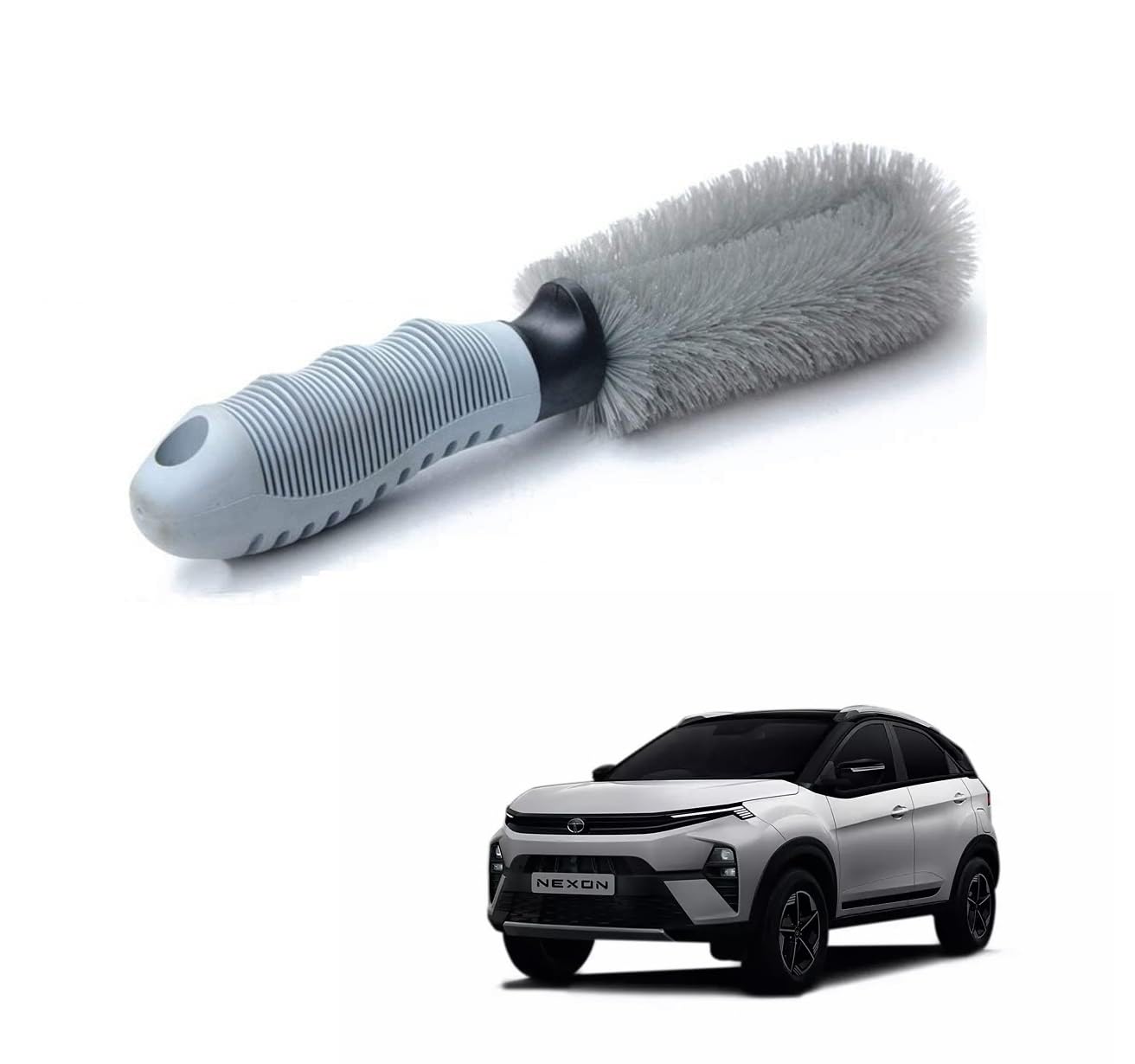 KOZDIKO Car Alloy Wheel Cleaner Brush Tyre Rim for Tata Nexon Facelift (2023-Present)-image-18