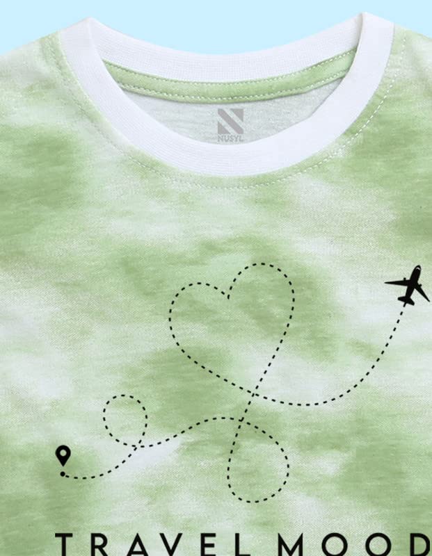 Image of Nusyl Infants Travel Mood Printed Tie & Dye Tshirt -NUITDTSH0223