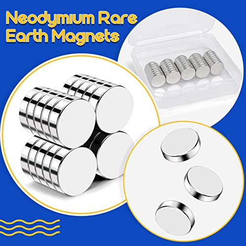 Image of 20Pcs Fridge Magnets, 12x3mm Small Strong Magnet Rare Earth Magnets Tiny Neodymium Disc Magnet Mini Magnets for Crafts, DIY, Kitchen, Whiteboard, Office