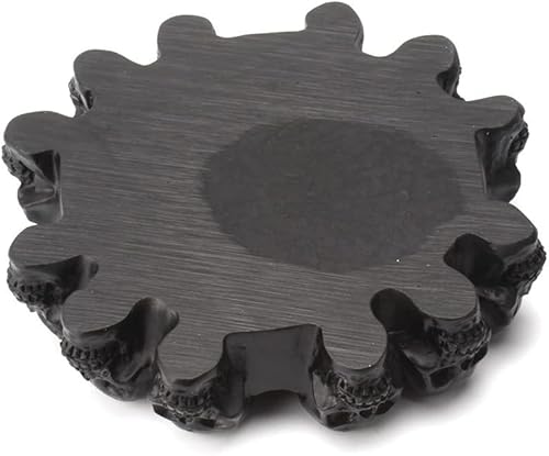 Miniatura 6 de Cenicero de resina con diseño de calavera humana con 4 ranuras para cigarrillos, sala de fumadores, oficina, bar, adorno de Halloween, decoración de