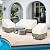 Bitubi Waterproof Patio Sofa Cover, Heavy Duty 3-Seater Outdoor Couch Cover Size Up to 79W x 38D x 35H Inches, Lawn Patio Furniture Covers with Air Vent (Beige)