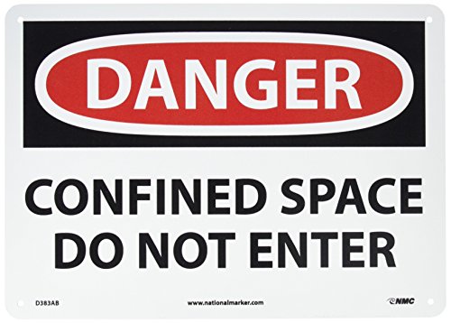 Panneau danger espace confiné en aluminium durable résistant aux chocs