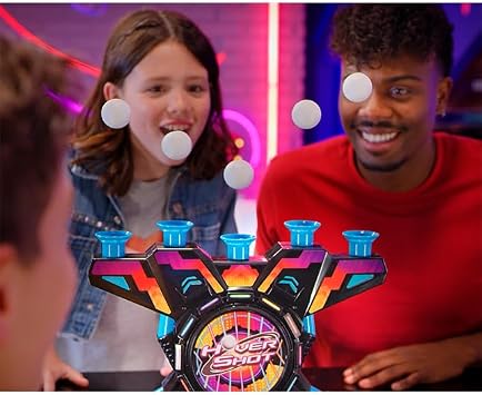 Fat Brain Toys Electronic Arcade Hover Shot Hyper Neon, Foam Dart Challenge, Screen-Free Active Fun for Kids and Tweens Ages 6+