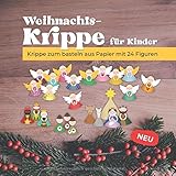krippe basteln grundschule  Weihnachtskrippe für Kinder: Krippe zum basteln aus Papier mit 24 Figuren