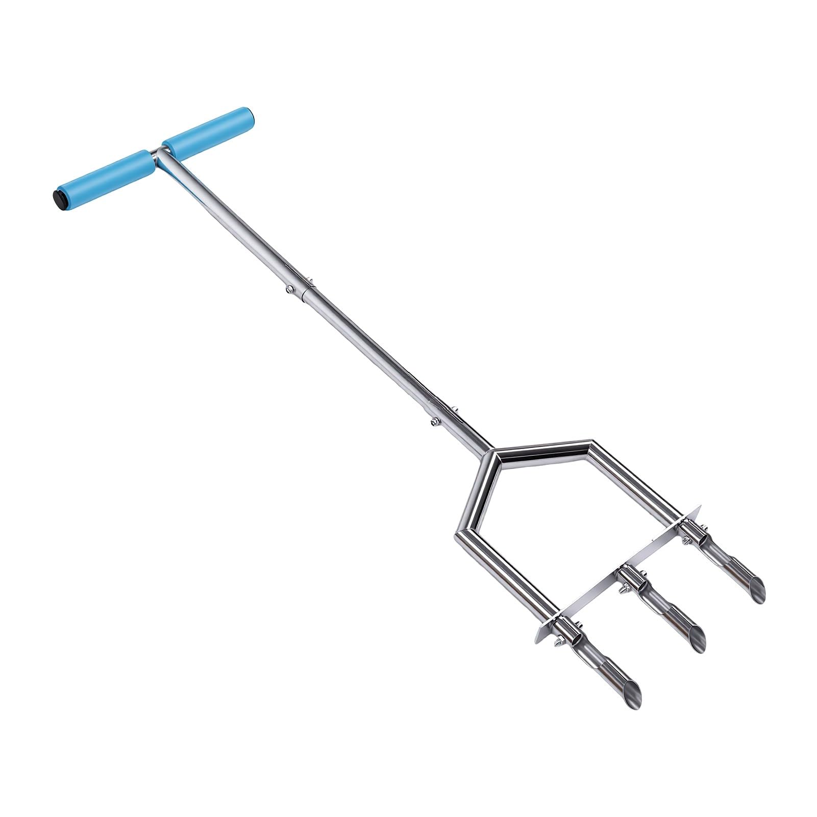 Aireador de Césped Hueco de 3 Dientes, Herramienta de Extracción de Núcleos Manual para Propietarios de Viviendas, Mantenimiento de Césped, Acero Inoxidable Utilizado en Exteriores
