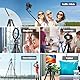 KINGJOY Handy Kamera Stativ 71 Leichtes Smartphone Stativ mit Fernauslöser, 360°Drehung Tragbar Tripod mit Tablet Handyhalterung für Canon Nikon Action Kamera