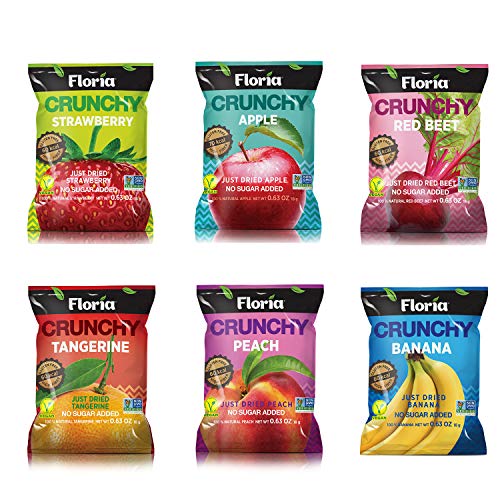 REV-Dried Fruit Crisps, Variety Pack, Healthy on-the-go Snack, 0.63 Ounce Single Serve Bags (Pack of 10), Real Crunchy Fruits, 100% All Natural, No Sugar Added, Non GMO, Gluten Free, Vegan, Low Carb - Floria Crunchy