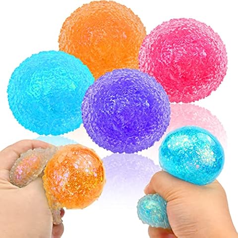 Yizemay Sensory Stress Ball, Sensory Water Beads Toy for Kids Squishy Stress Relief Fidget Balls 4 Pack for Children Adults with Autism, and ADHD (4pcs-PBOP) Cover