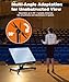 Rolling TV Stand, Portable Mobile Floor Confidence Monitor Stand on Wheels for 32-75 Inch Flat Screen TVs, Low Profile TV Cart with Height and 90° Viewing Angle Adjustable, Max VESA 600x400mm, 100lbs