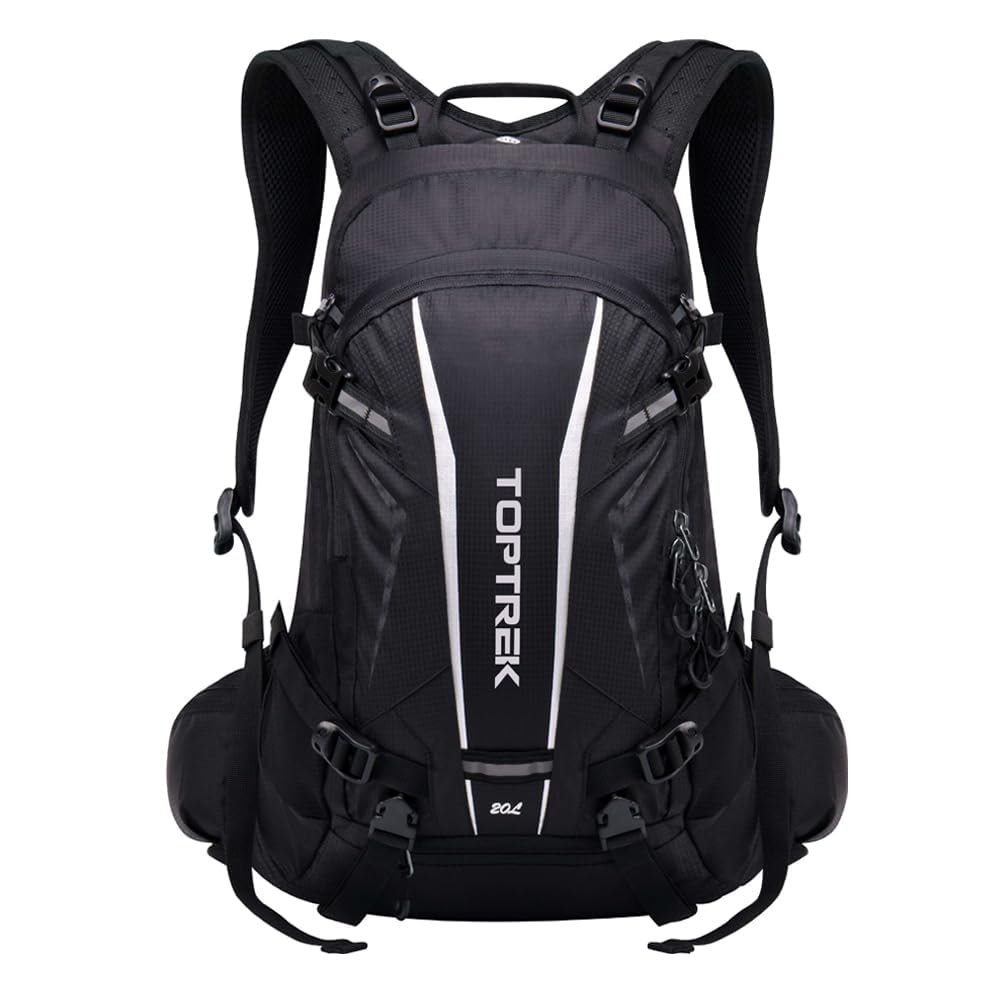 toptrek Fahrradrucksack Wasserdicht 20L,Ultraleicht Rucksack für Damen & Herren,Fahrrad Rucksack mit Regenschutz und Helmabdeckung,Rucksäcke Mountainike MTB