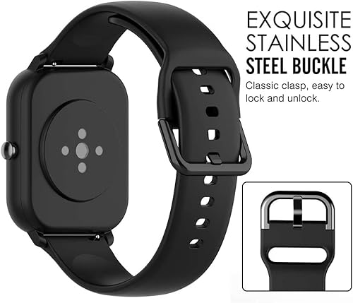 E Ecsem Bands Compatible For Bctemno P42B Replacement Watch Straps Classic Soft Silicone Colourful Breathable Quick Fit Wristband For Bctemno Smartwatch For Women Men #TOP1