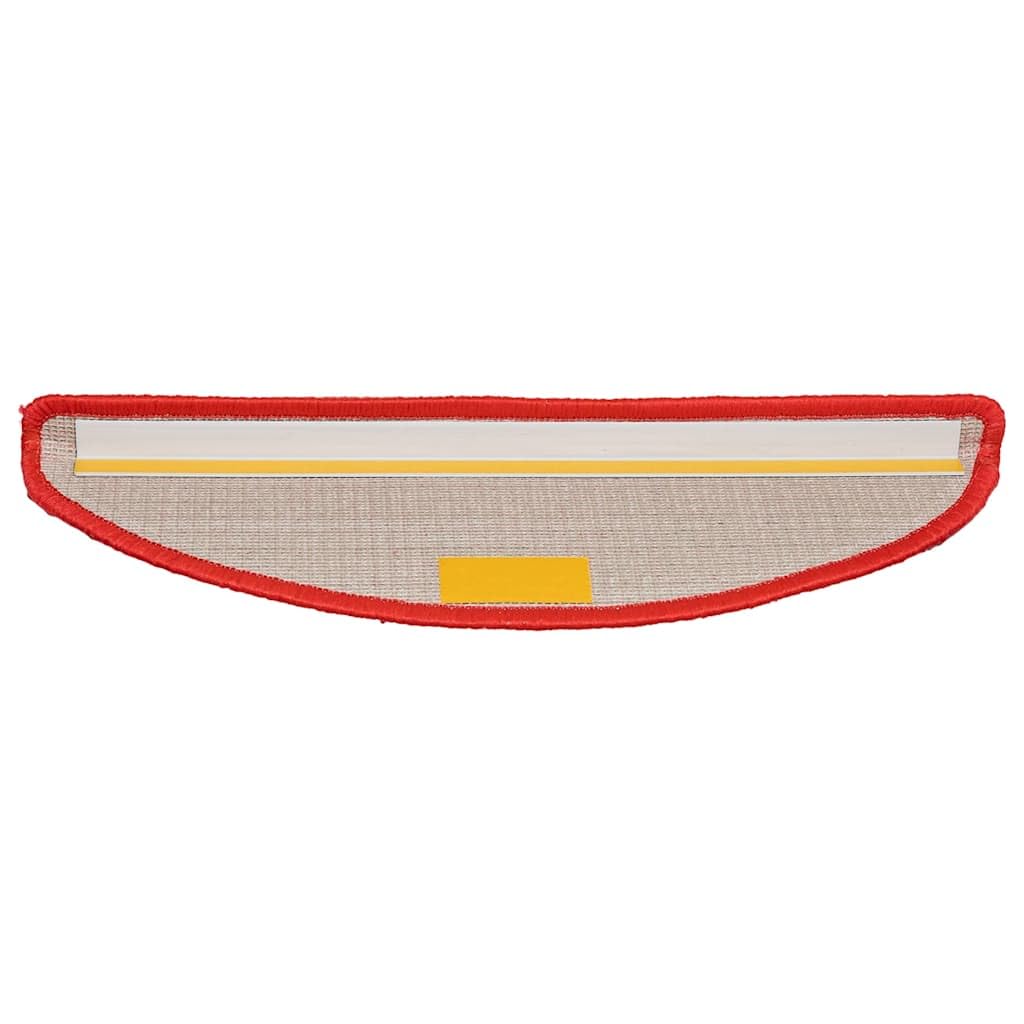 Tappetini per gradini 20 pezzi rossi 56 x 17 cm antiscivolo