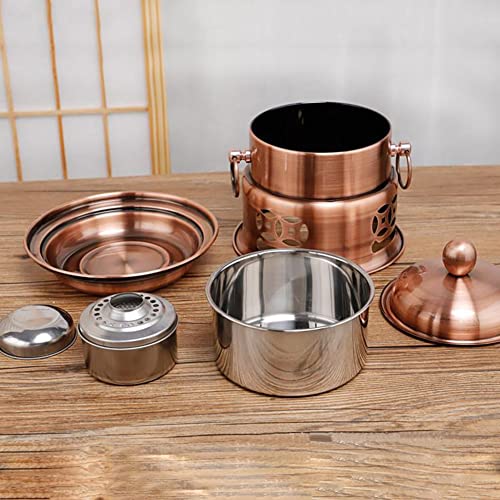 Olla caliente de cobre tradicional china para 1 persona miniatura 5