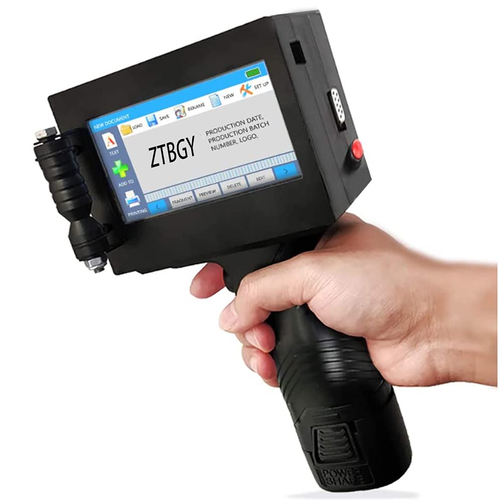 Draagbare Imprimante à jet d'encre intelligente, 600 Dpi, haute définition, imprimante sans fil, logo, barre, code, carte, datum, avec écran tactile HD LED 4,3"