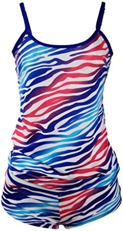 Pretty Necessities Womens Sexy Zebra Print Spaghetti Strap Top and Boy Short Panties