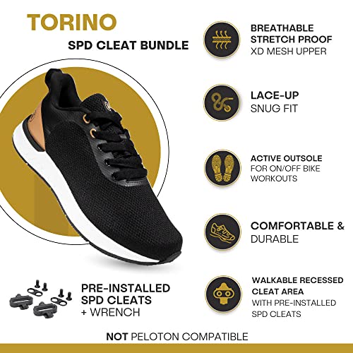 Tommaso Men's Indoor Cycling Shoes – SPD Compatible – Pre-Installed Cleats – Road, Gravel & Spin Bike Shoes – Walkable Design2