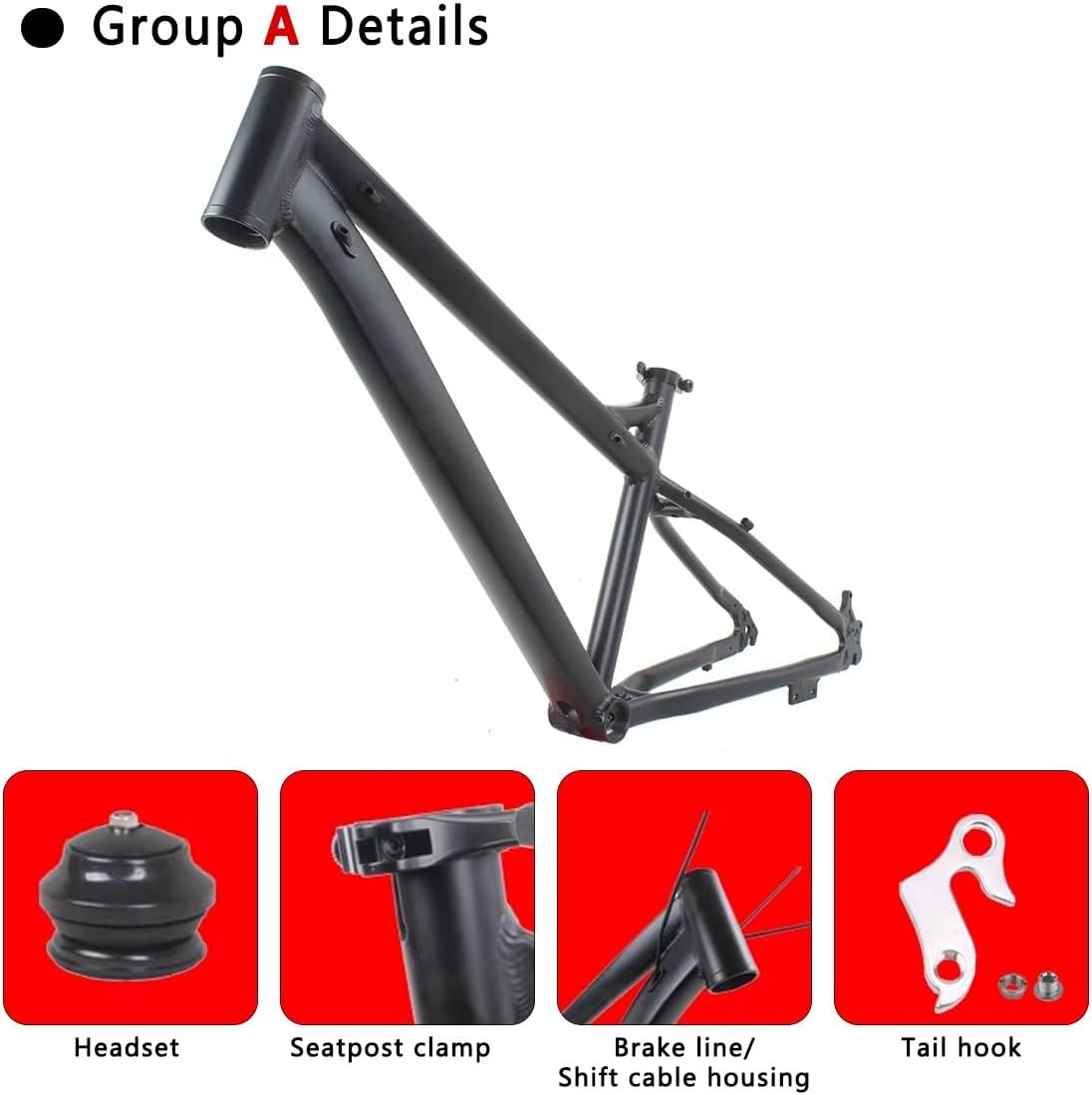 Mountain Bike Frame 24er Aluminum Alloy Bikes Frame 13.5" Quick Release 135mm QR Disc Brake Bicycle Frame BB68mm