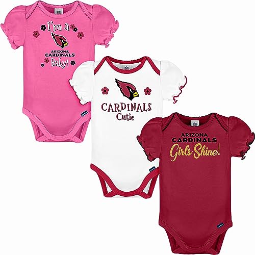 Gerber Baby Girls' NFL Team 3 Pack Short Sleeve Onesie Bodysuit - Main Image