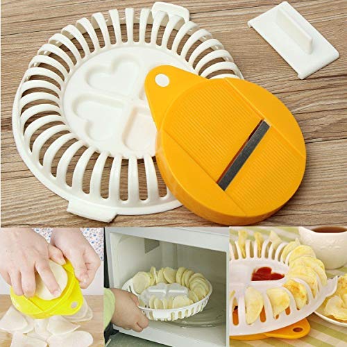 Bluelover Küche Mikrowelle Apple Kartoffel Gemüse Crisp Chip Slicer Maker Cover