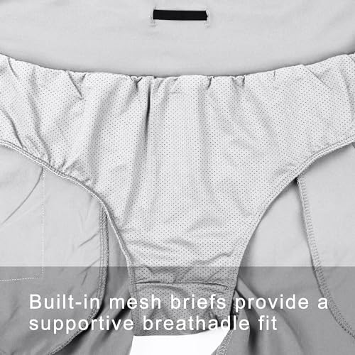 Image of Libin Women's 5 Inches Athletic Running Shorts with Liner Quick Dry Workout Gym Shorts for Lounge Sports with Zipper Pockets