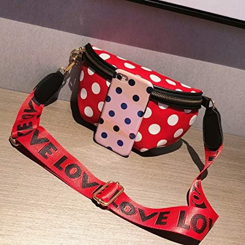 子供用ナイロンウエストバッグ かわいい水玉模様 小さなファニーパック ベルトバッグ 携帯電話用財布 女性 女の子 スポーツ ランニン