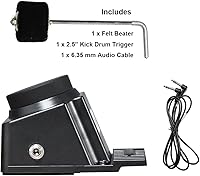 Vista 2 de Bass Drum Trigger Realistic Kick Drum Pad With Felt Beater Hammer for Percussion Pad Multipad Electric Drum Set