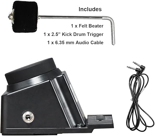 Miniatura 2 de Bass Drum Trigger Realistic Kick Drum Pad With Felt Beater Hammer for Percussion Pad Multipad Electric Drum Set