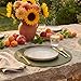 Artoid Mode Olive Green Faux Leather Placemats Set of 4, 15 Inch Waterproof Wipeable Heat Resistant Vinyl Place Mats, Reversible Table Mats for Kitchen Dining Decor