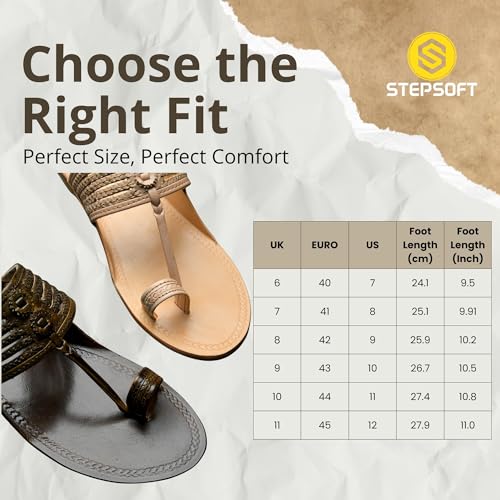 Image of Kolhapuri Chappal for Men Original, Pure Leather Handcrafted Traditional Kolhapuri Chappal for Man Formal Footwear for Weddings & Parties, Ethnic Wear & Daily Comfort