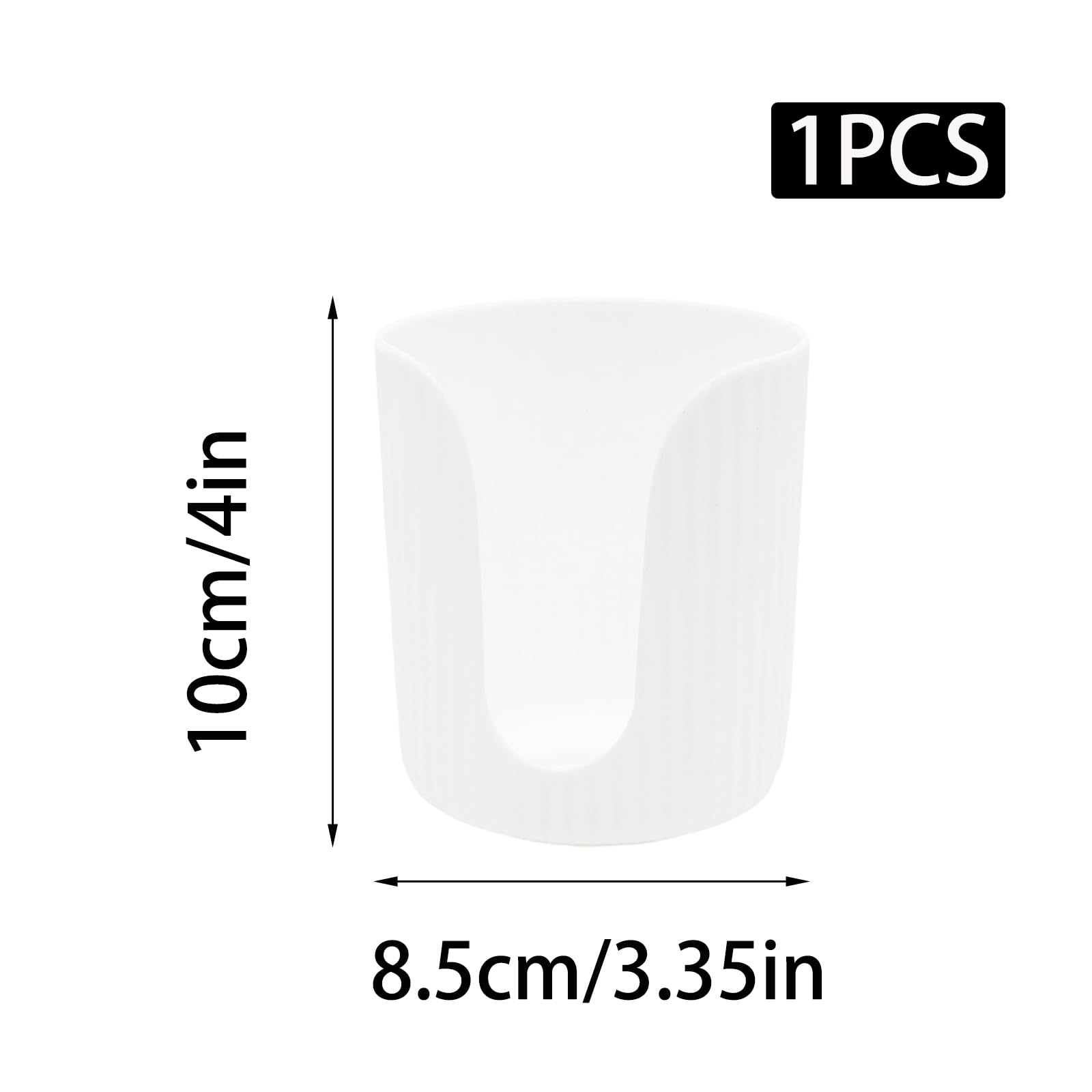 Wuyituart White Cup Dispenser 3oz-5oz Disposable Paper Cup Holder Cotton Pad Holder with Vertical Stripes