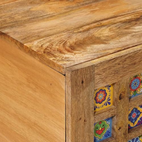 Table basse rectangulaire bois massif avec rangement salon - 8