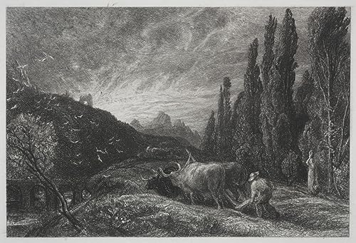 Toile peinture murale le premier laboureur 60x90cm pour décoration salon