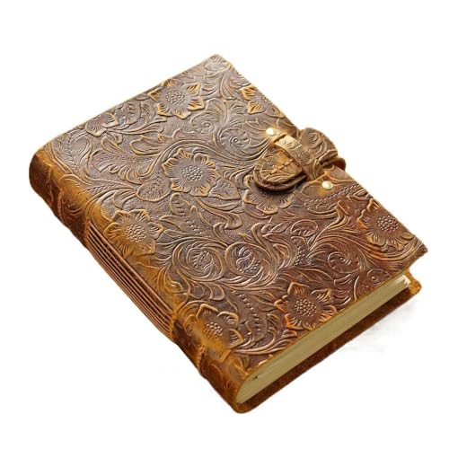 Carnet en cuir ligné vintage 400 pages kraft pour homme et femme