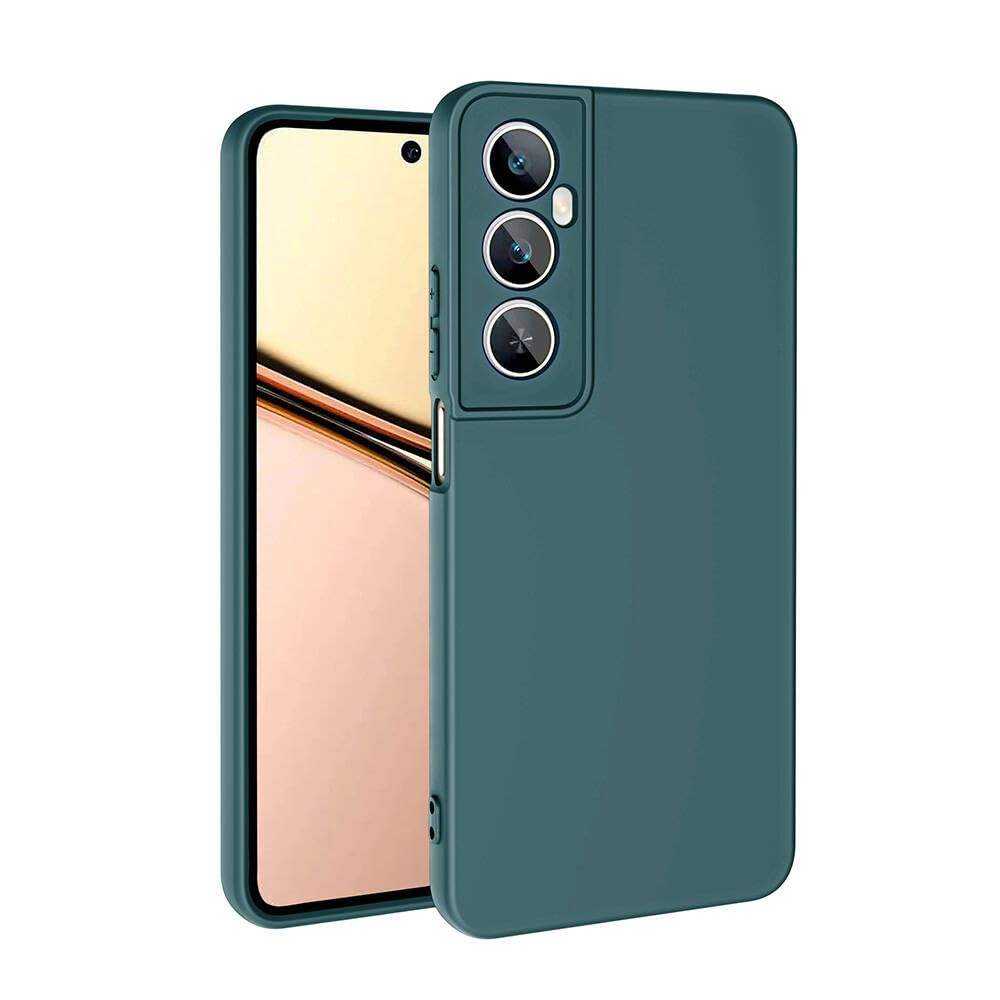 Zore Realme ile uyumlu C65 4G Kılıf Zore Mara Lansman Kapak Koyu Yeşil