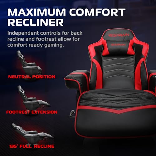 Image of Respawn 900 Gaming Recliner Chair with Footrest, Cup Holder and Swivel