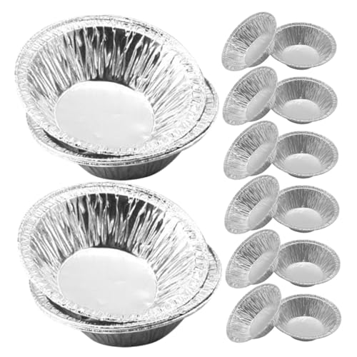 TIDTALEO 500個アルミホイル製使い捨てミニタルト型 形エッグタルト型 均一加熱でプロ品質の焼き上がり 耐久性と形状保持に優れお菓子作りに