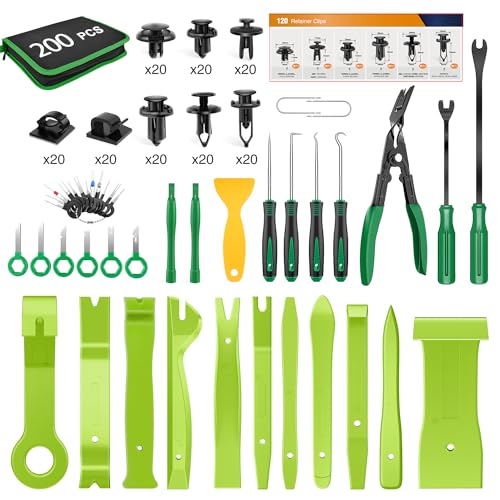 GOOACC 200Pcs Trim Removal Tool, Auto Push Pin Bumper Retainer