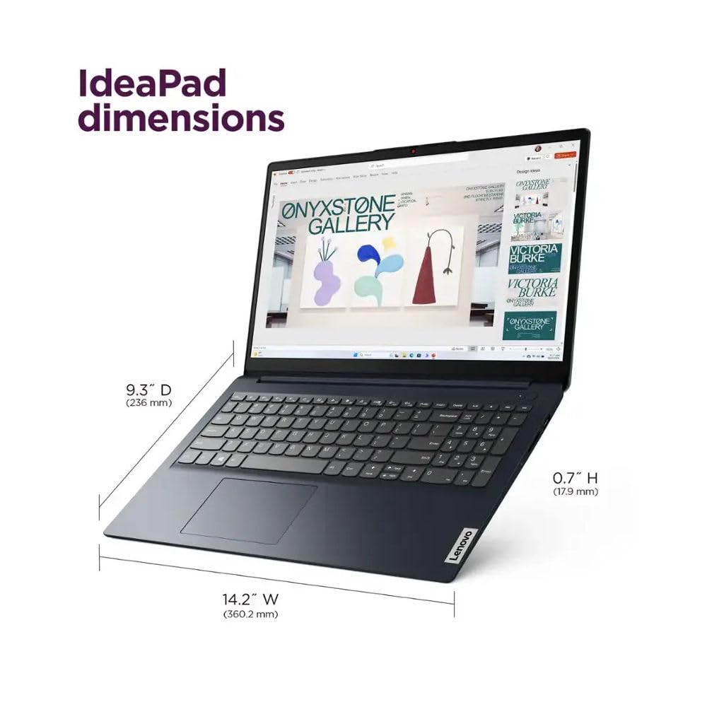 Lenovo IdeaPad 15.6" HD Anti-Glare w/ 1 Year Microsoft 365, 12GB RAM, 384GB SSD, Windows 11 Home, Up to 9.5 Hours Battery Life, Intel Processor, WiFi 6, HDMI, USB-C, SD Card Reader, w/WOWPC USB