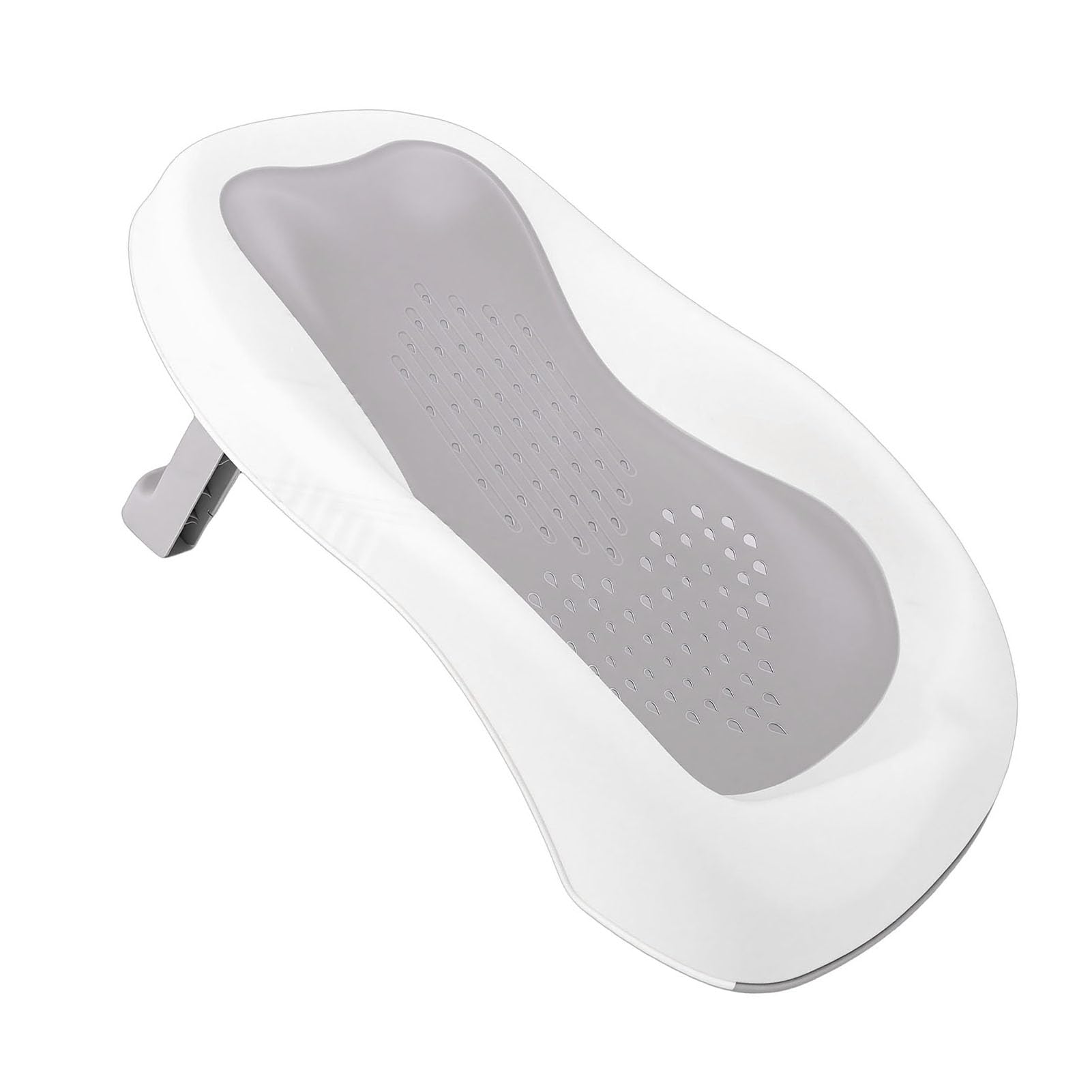 FTVOGUE Supporto per Bagnetto, Materiale Ergonomico TPE PP, Supporto Portatile per Neonati per Neonati 6 Mesi, Ideale per la Sicurezza e il Comfort del Bagnetto (GRAY)