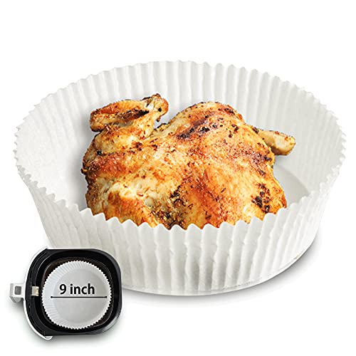 200 Pcs 9 Inch, Round Non-Stick Air Fryer Parchment Paper, Baking Liners, Baking Sheets, Baking Cups, Pre-Cut Parchment Paper For Oven, Cake Pan, Microwave, Frying Pan, Bake (White) #TOP30