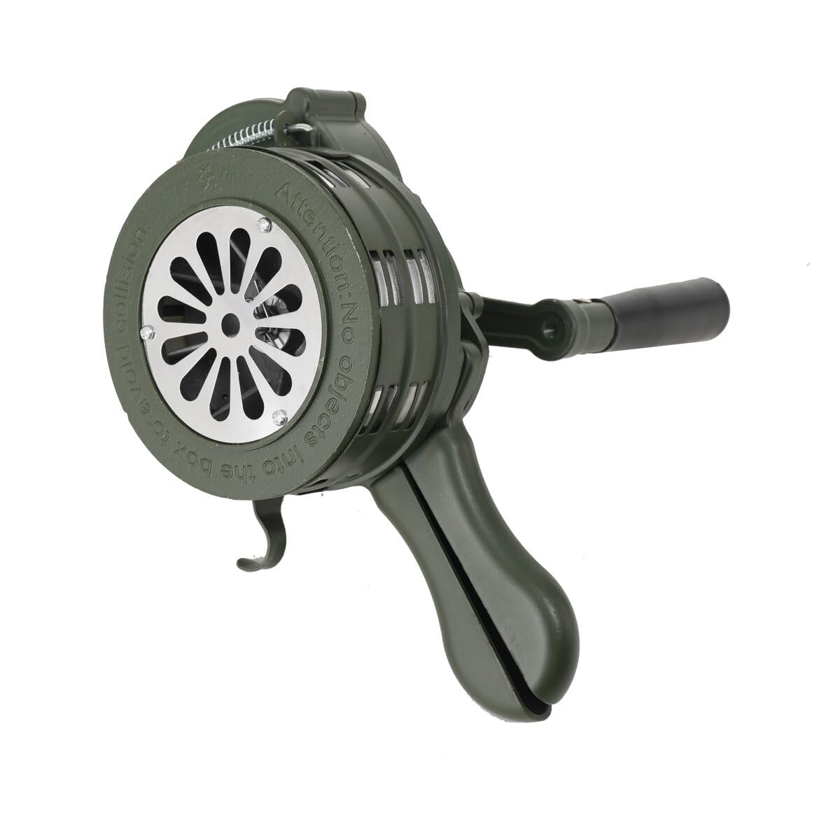 Alarme à Manivelle Portable, 110dB Sirène Alarme de Sécurité à la Maison, Métal Sirène Rotation à Manivelle Air Raid Sirène à Commande Manuelle pour Sécurité durgence Incendie