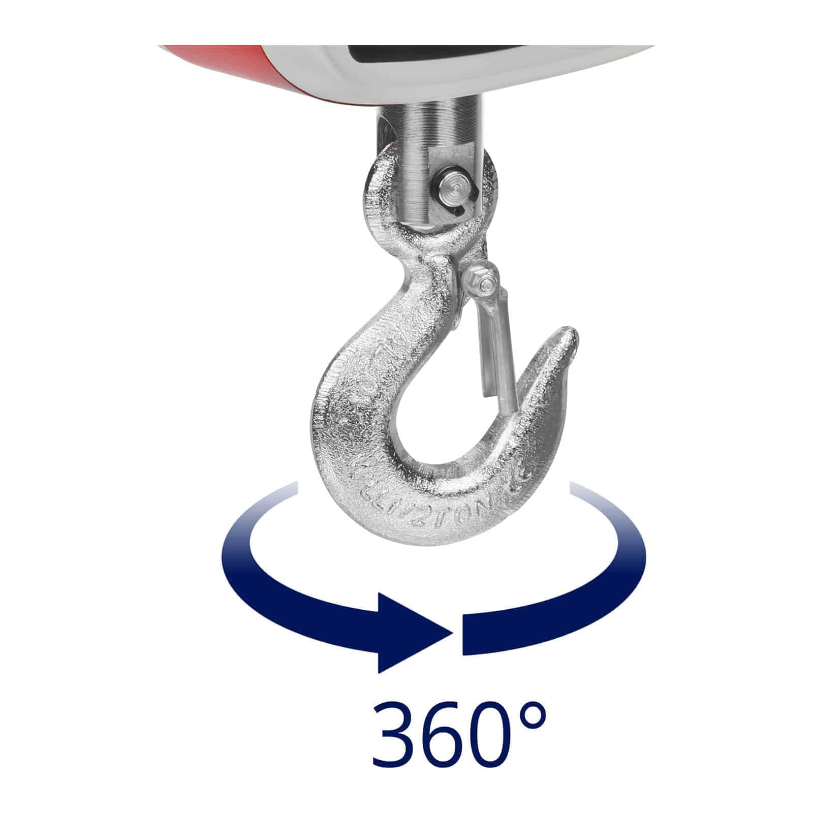 Steinberg Systems SBS-KW-300KE Kranwaage Hängewaage Digital mit Fernbedienung 300 kg / 50 g, LED Display, inkl. Sicherheitshaken, Karabinerhaken, 6 Batterien