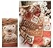 SWEEGICC Handmade Little Bear Crochet Blanket – Adorable Baby and Toddler Blanket with Playful Bear and Heart Motifs,Brown