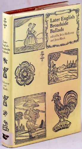 Later English Broadside Ballads 0803208537 Book Cover