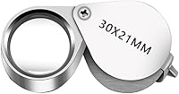 Vista 1 de Jewelers Loupe Magnifier Pocket Foldable 30x 21mm Jewelry Eye Magnifying Glass Magnifier for Jewelers Gems Diamonds Plants Coins Stamps Antiques and