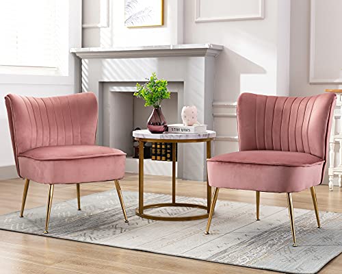 Janoray Velvet Slipper Chairs Set of 2