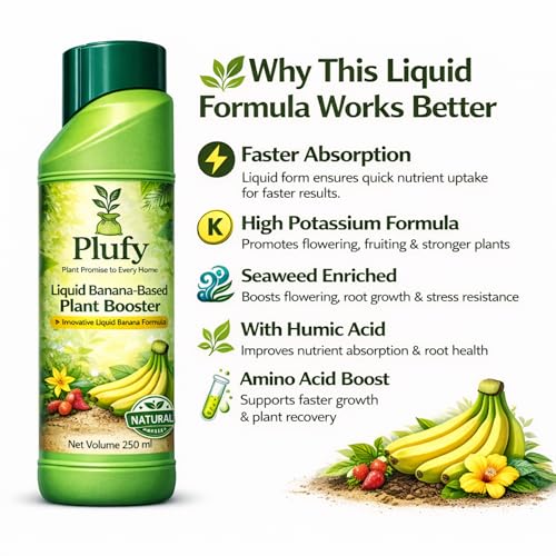 Image of Banana Bloom Plant Booster Liquid | Organic Plant Food for Faster Flowering | Enriched with Seaweed & Humic Nutrients | For Indoor & Outdoor Plants (100 ML)